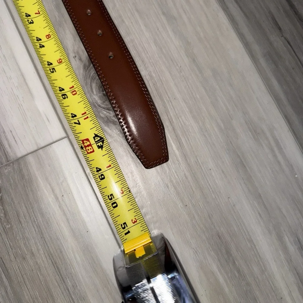 Robert Graham BAROLO REVERSIBLE BELT Tan/Brown Leather Size 42 $98 New